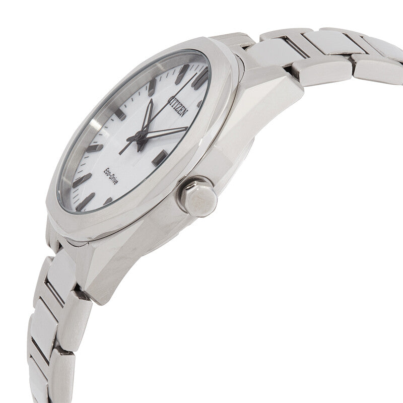 Citizen Octangle Eco-Drive White Dial Unisex Watch