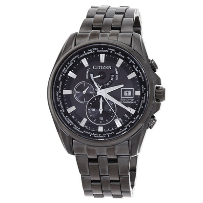 Citizen Perpetual Alarm Chronograph Quartz Black Dial Mens Watch