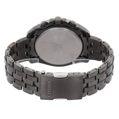 Citizen Perpetual Alarm Chronograph Quartz Black Dial Mens Watch