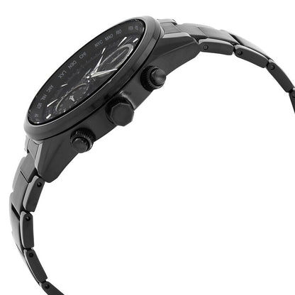 Citizen Perpetual Alarm World Time Chronograph Gmt Black Dial Mens Watch