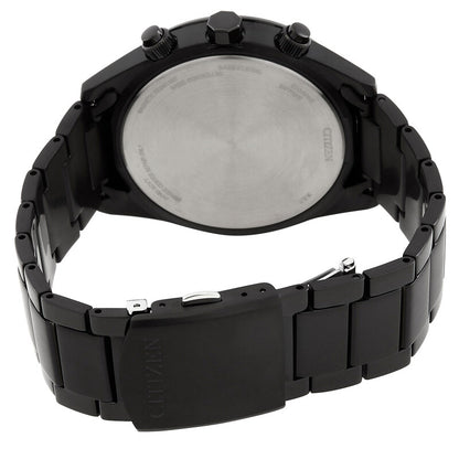 Citizen Perpetual Alarm World Time Chronograph Gmt Black Dial Mens Watch
