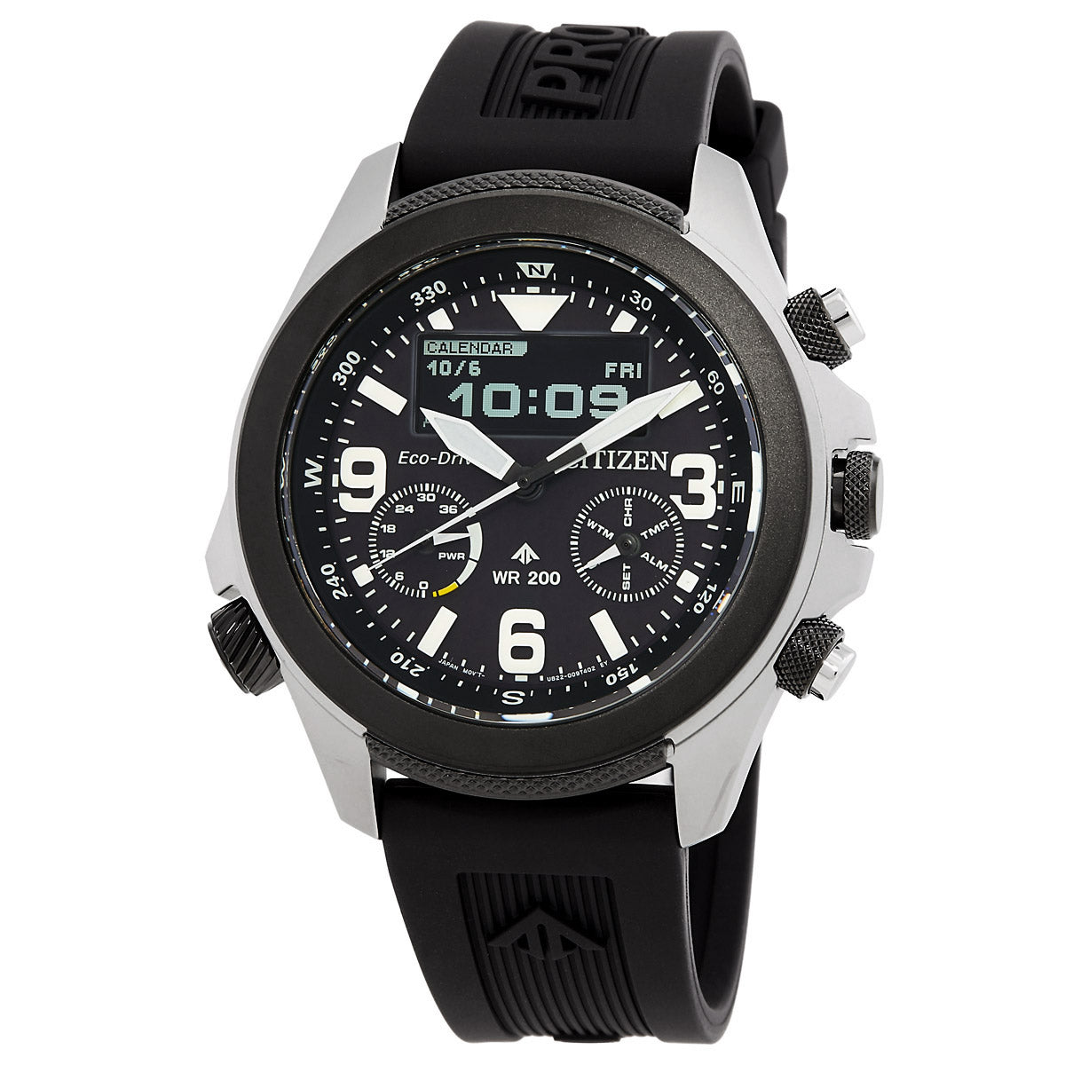 Citizen Promaster Land Chronograph Analog-Digital Black Dial Mens Watch