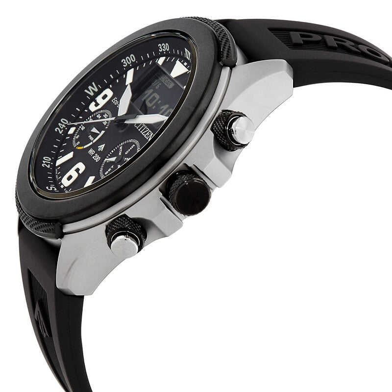 Citizen Promaster Land Chronograph Analog-Digital Black Dial Mens Watch