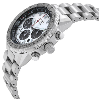 Citizen Promaster Navihawk Chronograph Silver Dial Mens Watch