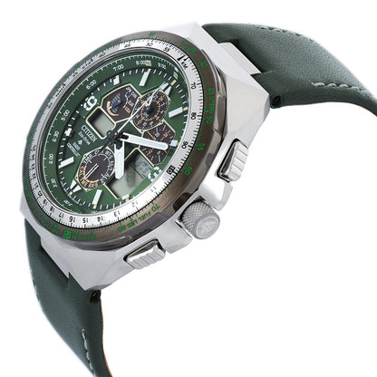 Citizen Promaster Skyhawk A-T Chronograph Green Dial Mens Watch