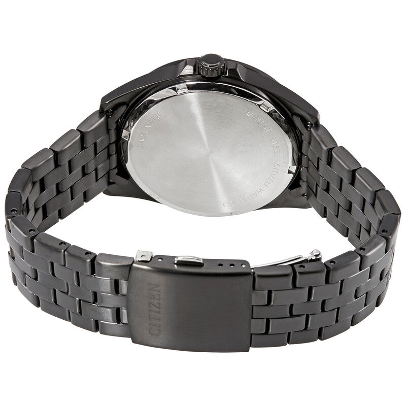 Citizen Quartz Black Dial Black-Plated Mens Watch