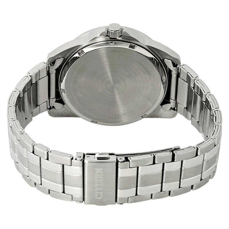 Citizen Quartz Black Dial Stainless Steel Mens Watch