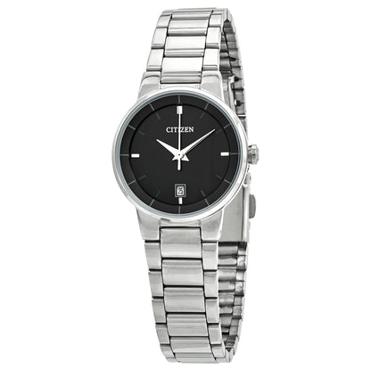 Citizen Quartz Black Dial Stainless Steel Women's Watch