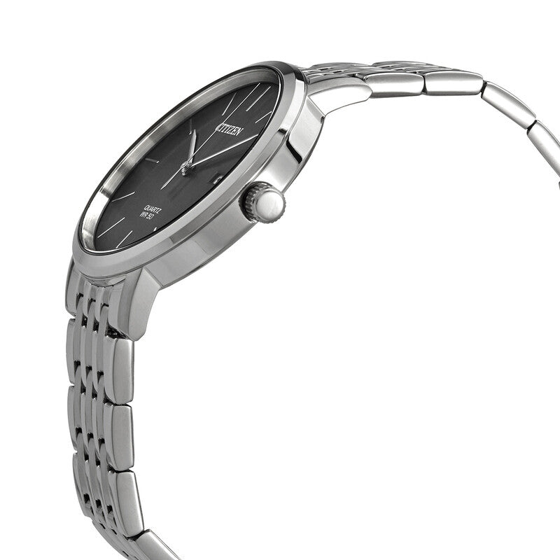 Citizen Quartz Grey Dial Stainless Steel Mens Watch