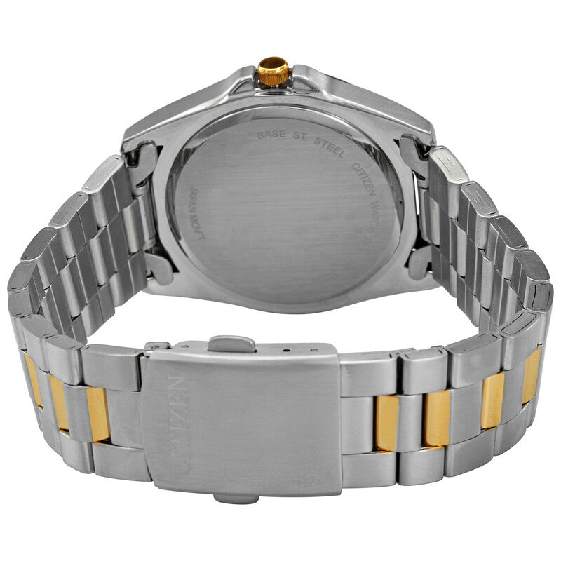 Citizen Quartz Black Dial Two-Tone Mens Watch