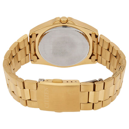 Citizen Quartz Black Dial Yellow Gold-Tone Mens Watch
