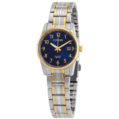 Citizen Quartz Blue Dial Two-Tone Women's Watch