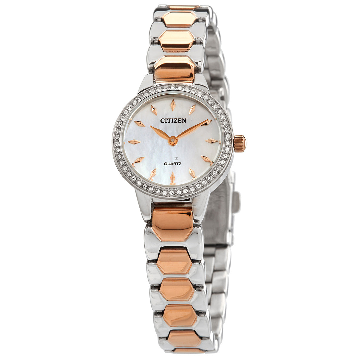 Citizen Quartz Crystal Mother Of Pearl Dial Women's Watch