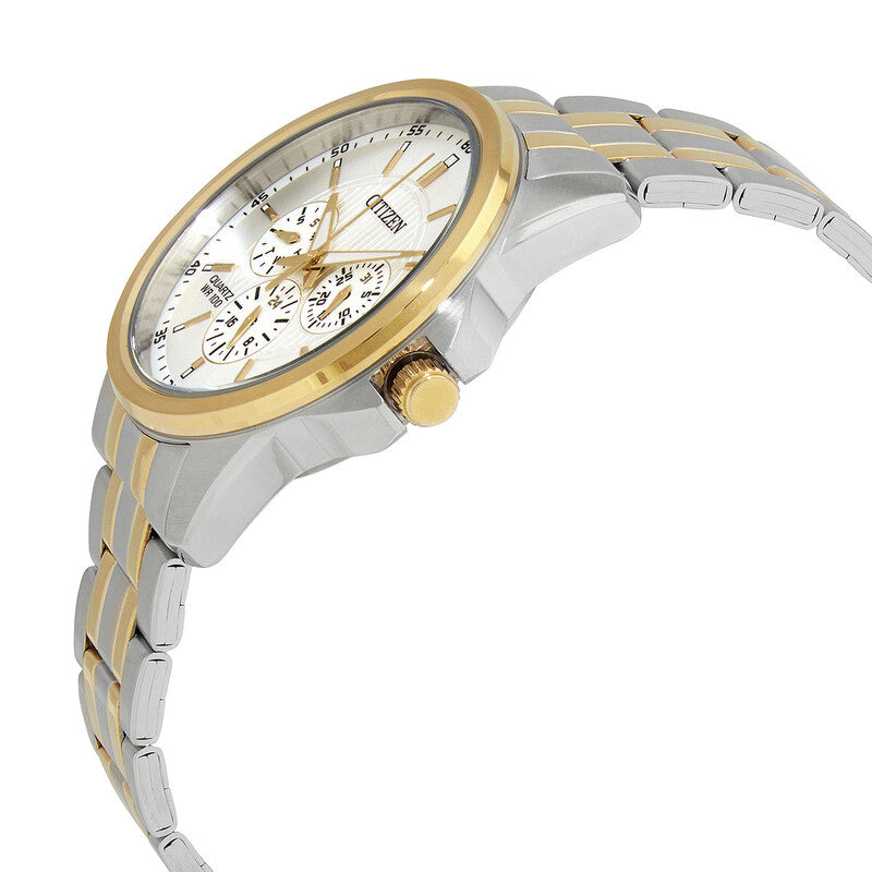 Citizen Quartz Silver Dial Two-Tone Mens Watch