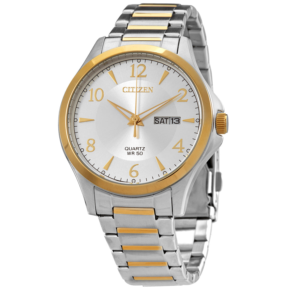 Citizen Quartz Silver Dial Two-Tone Mens Watch