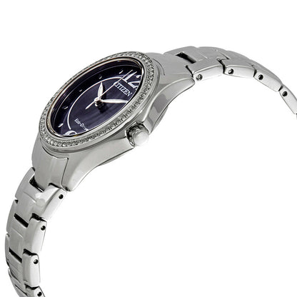 Citizen Silhouette Crystal Eco-Drive Blue Dial Stainless Steel Women's Watch