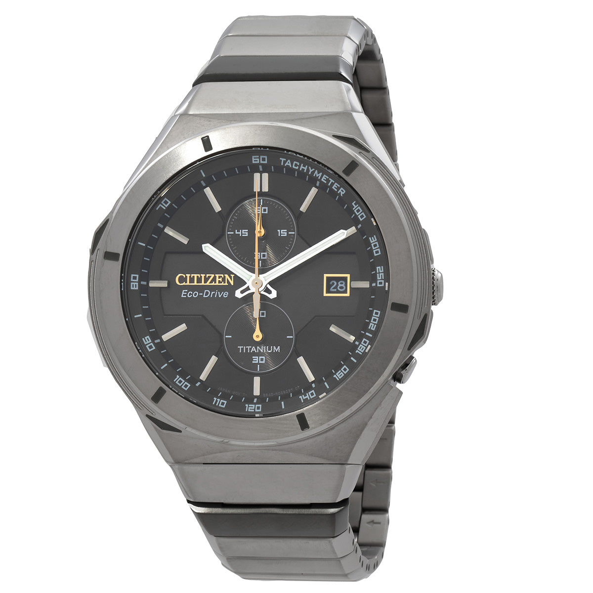 Citizen Super Titanium Armor Chronograph Black Dial Mens Watch