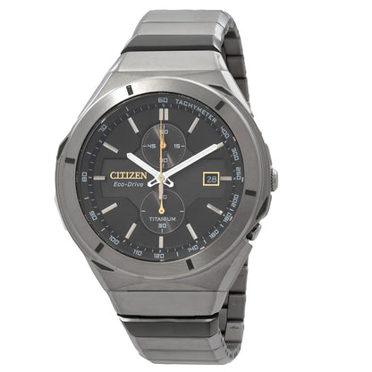 Citizen Super Titanium Armor Chronograph Black Dial Mens Watch
