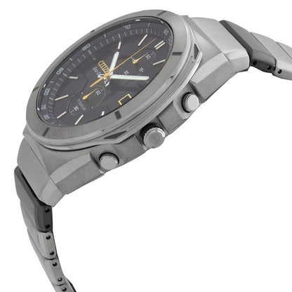 Citizen Super Titanium Armor Chronograph Black Dial Mens Watch