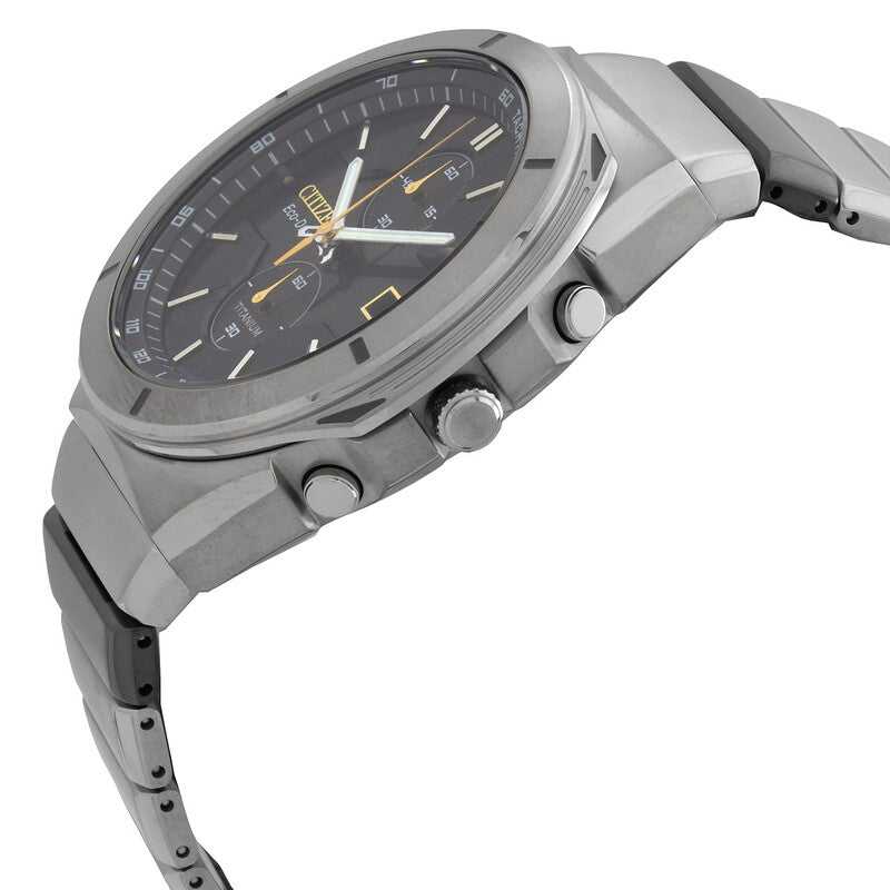 Citizen Super Titanium Armor Chronograph Black Dial Mens Watch