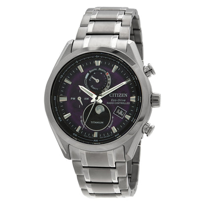 Citizen Tsuki-Yomi A-T Perpetual World Time Purple Dial Mens Watch