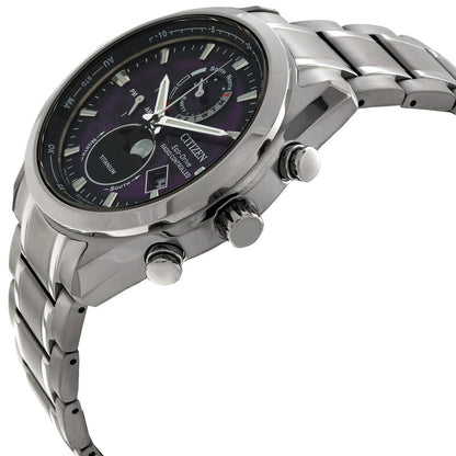 Citizen Tsuki-Yomi A-T Perpetual World Time Purple Dial Mens Watch