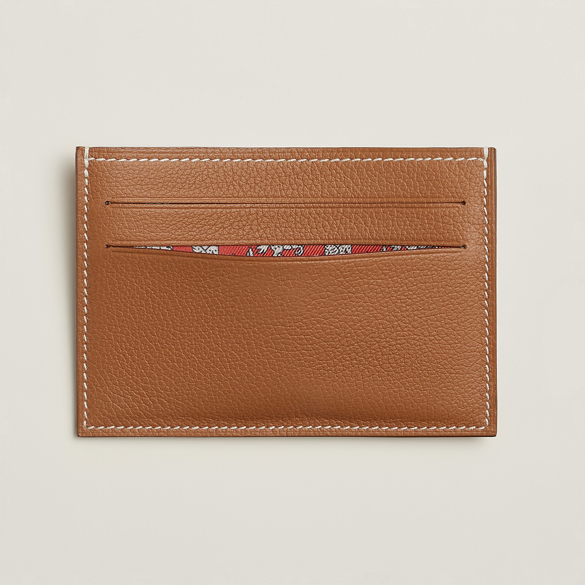  Hermes Citizen Twill Card Holder Gold