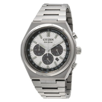 Citizen Zenshin Chrono Chronograph Silver Dial Mens Watch