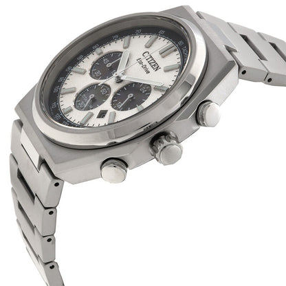 Citizen Zenshin Chrono Chronograph Silver Dial Mens Watch