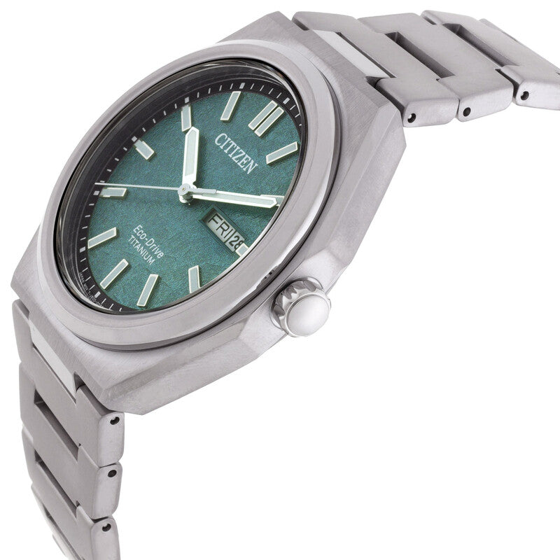 Citizen Zenshin Three-Hand Green Dial Mens Watch