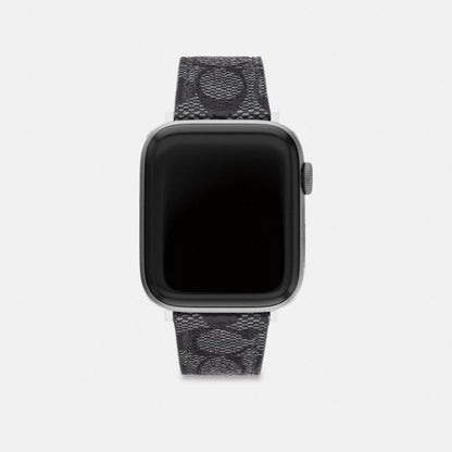 Coach Apple Watch® Strap, 42 Mm And 44 Mm Graphite Gray
