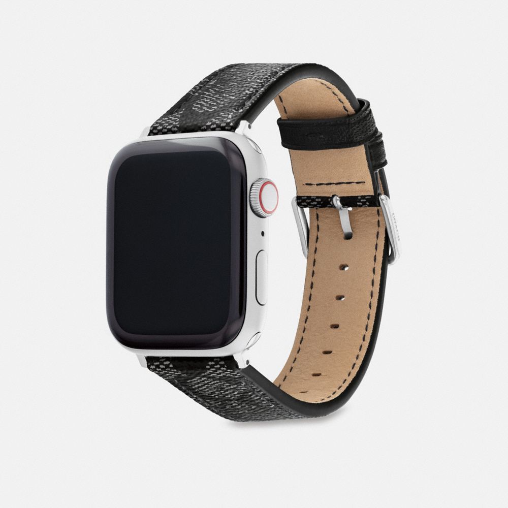 Coach Apple Watch® Strap, 42 Mm And 44 Mm Graphite Gray
