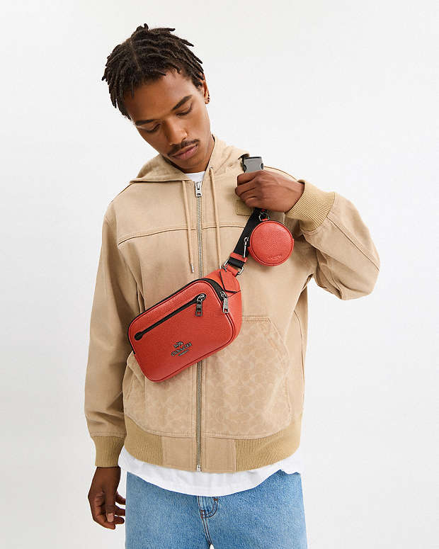 Elias Belt Bag Pebbled Leather-Qb-Mango Pebbled Leather-Qb-Mango