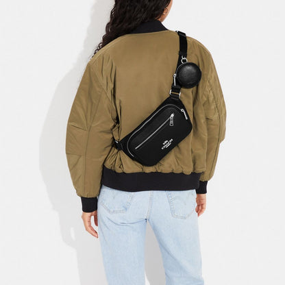 Coach Elias Belt Bag Silver Black