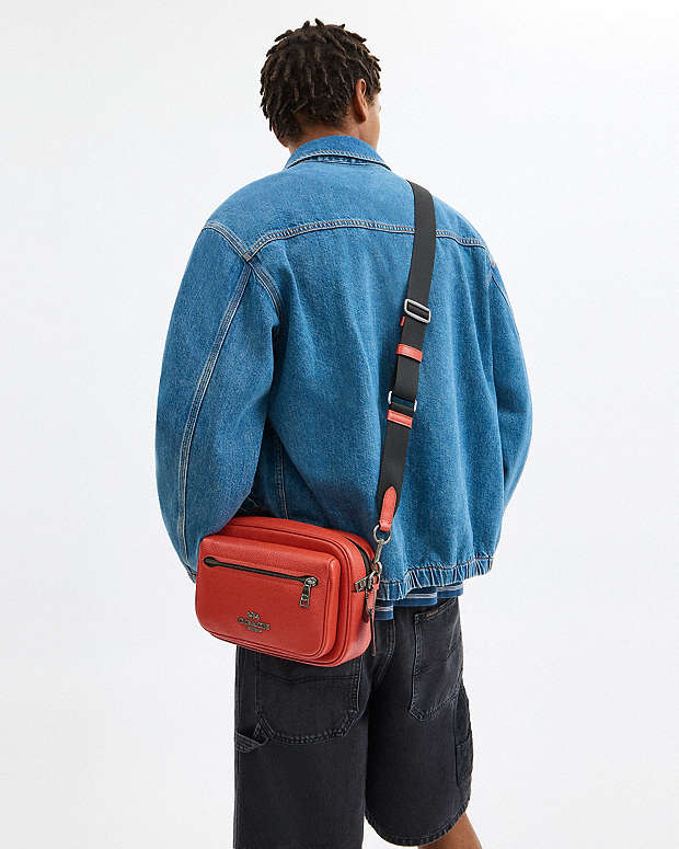 Elias Crossbody Pebbled Leather-Qb-Mango Pebbled Leather-Qb-Mango