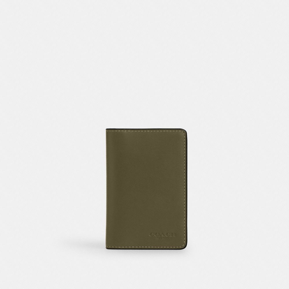 Id Wallet Smooth Leather-Olive Drab Smooth Leather-Olive Drab