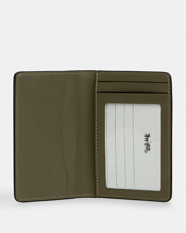 Id Wallet Smooth Leather-Olive Drab Smooth Leather-Olive Drab