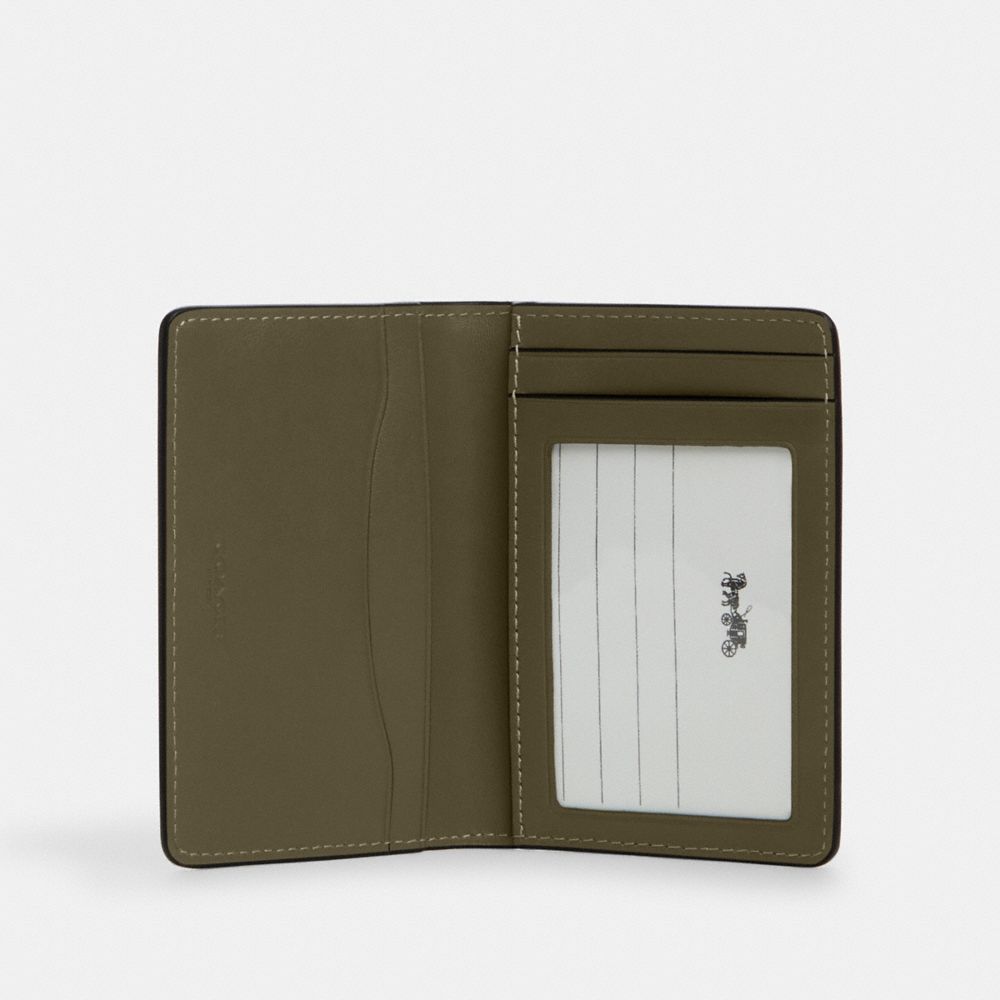 Id Wallet Smooth Leather-Olive Drab Smooth Leather-Olive Drab