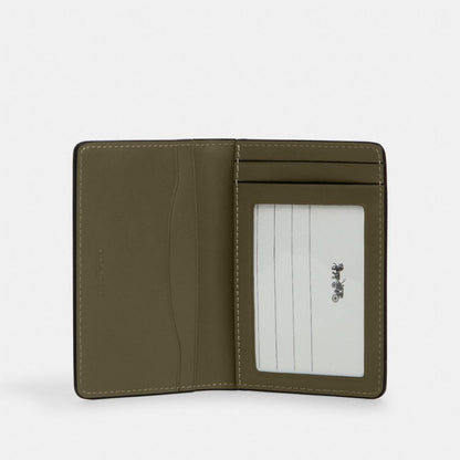 Id Wallet Smooth Leather-Olive Drab Smooth Leather-Olive Drab