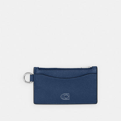 Coach Zip Card Case Deep Blue