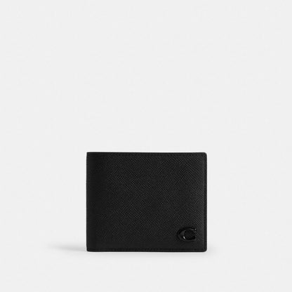 Coach 3 In 1 Wallet With Signature Canvas Interior Black