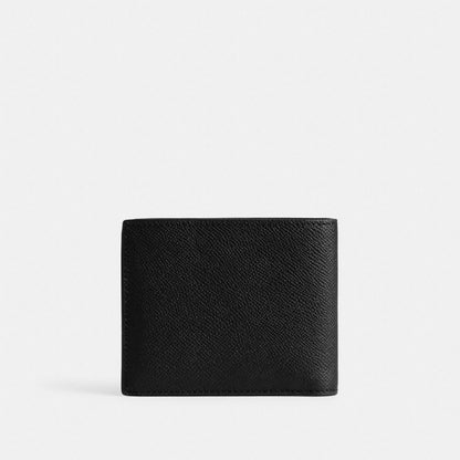 Coach 3 In 1 Wallet With Signature Canvas Interior Black
