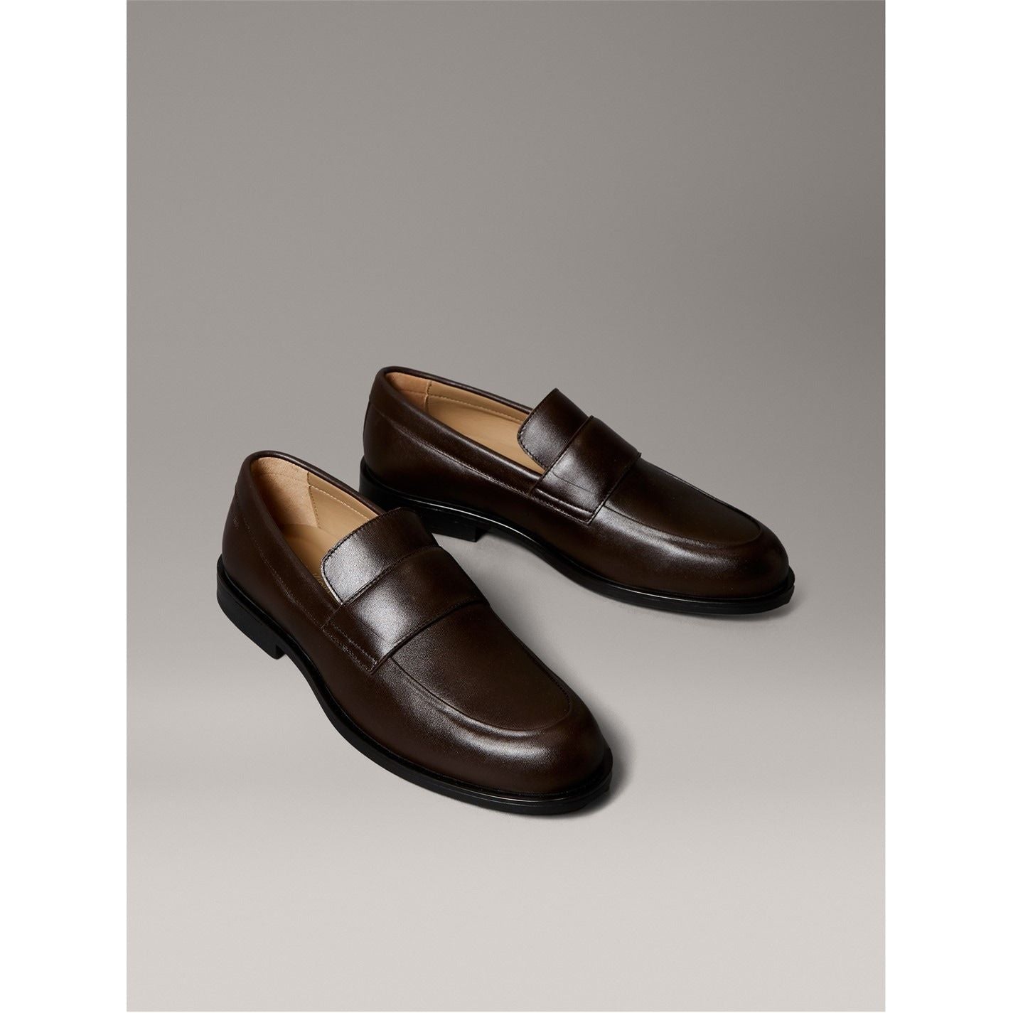  CK L Lthr Loafer Sn54 Cocoa Brown