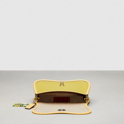 Coach Wavy Dinky Bag In Coachtopia Leather Lime Green Sunflower