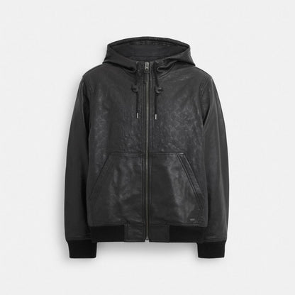 Coach Embossed Leather Trainer Black Signature