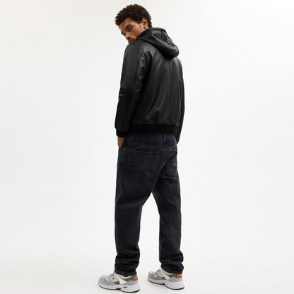 Coach Embossed Leather Trainer Black Signature