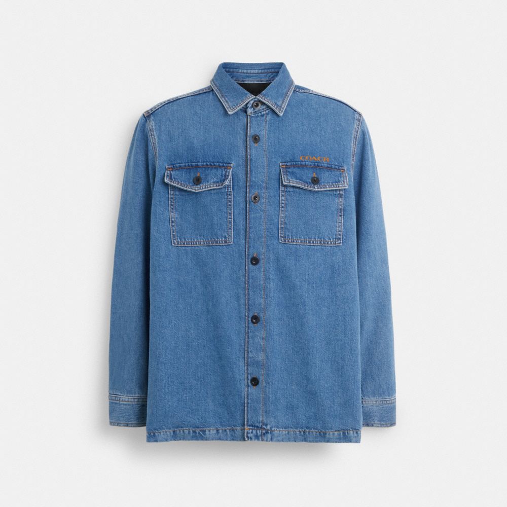 Coach Denim Overshirt Medium Indigo