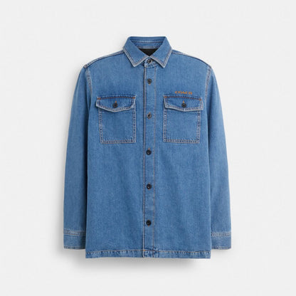 Coach Denim Overshirt Medium Indigo