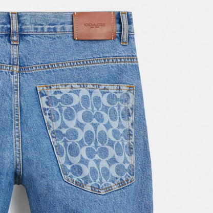 Coach Straight Fit Denim Jeans Medium Indigo