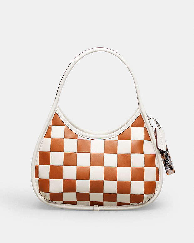 Ergo Bag In Checkerboard Upcrafted Leather Burnished Amber-Chalk Burnished Amber-Chalk